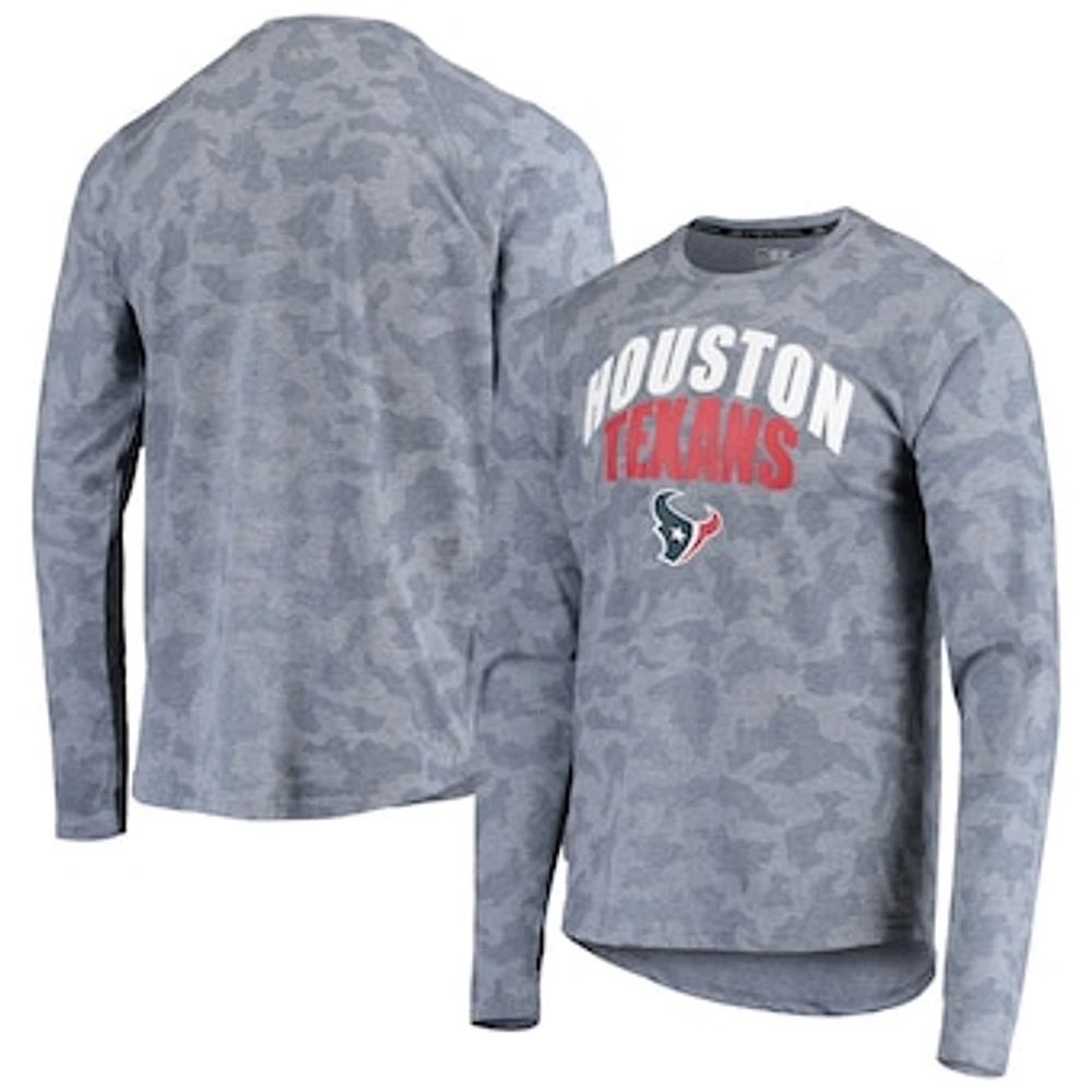 Men's MSX by Michael Strahan Navy Houston Texans Camo Performance Long Sleeve T-Shirt