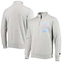 Men's Starter Gray Houston Oilers Throwback Heisman Quarter-Zip Jacket