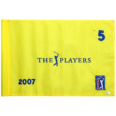 PGA TOUR Event-Used #5 Yellow Pin Flag from THE PLAYERS on May 10th to 13th 2007