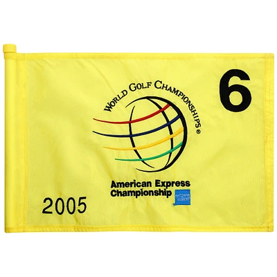 PGA TOUR Event-Used #6 Yellow Pin Flag from The American Express Championship on October 6th to 9th 2005