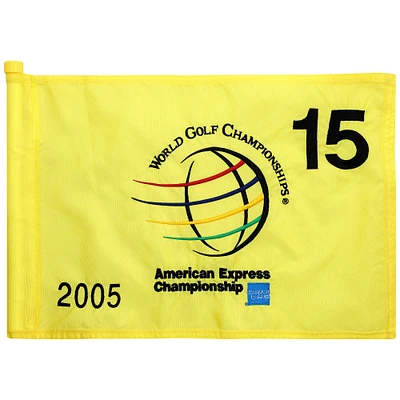 PGA TOUR Event-Used #15 Yellow Pin Flag from The American Express Championship on October 6th to 9th 2005