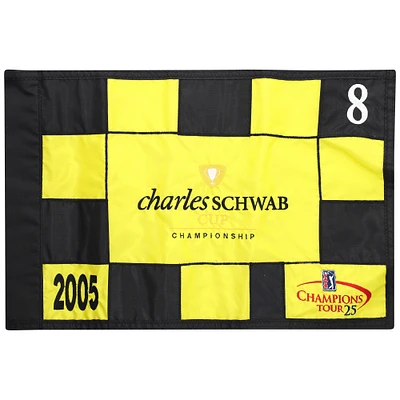 PGA Tour Event-Used #8 Yellow and Black Pin Flag from The Charles Schwab Cup Championship on October 2nd to 30th 2005