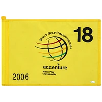 PGA TOUR Event-Used #18 Yellow Pin Flag from The Accenture Match Play Championship on February 23rd to 26th 2006