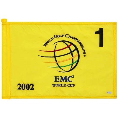 PGA TOUR Event-Used #1 Yellow Pin Flag from The EMC World Cup on December 12th to 15th 2002