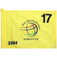 PGA Tour Event-Used #17 Yellow Pin Flag from The World Cup Tournament on November 18th to 21st 2004