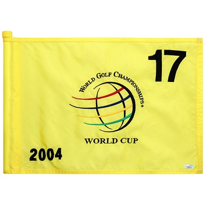 PGA Tour Event-Used #17 Yellow Pin Flag from The World Cup Tournament on November 18th to 21st 2004