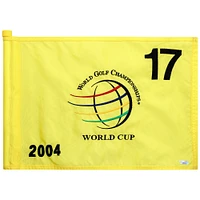 PGA Tour Event-Used #17 Yellow Pin Flag from The World Cup Tournament on November 18th to 21st 2004