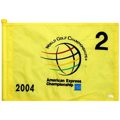 Event-Used #2 Yellow Pin Flag from The American Express Championship on September 30th to October 3rd 2004