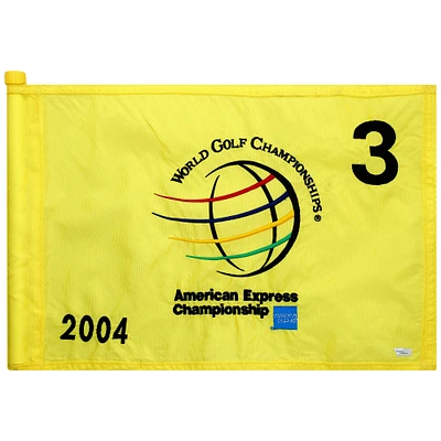 Event-Used #3 Yellow Pin Flag from The American Express Championship on September 30th to October 3rd 2004