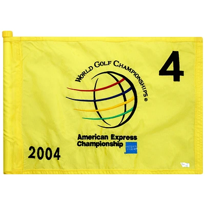 Event-Used #4 Yellow Pin Flag from The American Express Championship on September 30th to October 3rd 2004