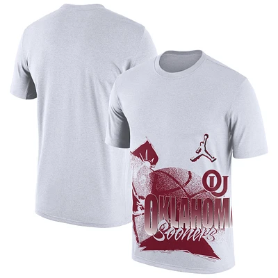 Men's Jordan Brand White Oklahoma Sooners Basketball 90s Hoop Max T-Shirt