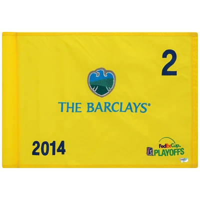 PGA TOUR Event-Used #2 Yellow Pin Flag from The Barclays Playoffs on August 21st to 24th 2014