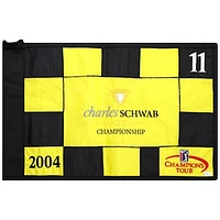 Event-Used #11 Yellow and Black Pin Flag from The Charles Schwab Cup Championship on October 22nd to 24th 2004
