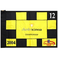 Event-Used #12 Yellow and Black Pin Flag from The Charles Schwab Cup Championship on October 22nd to 24th 2004