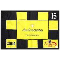 Event-Used #15 Yellow and Black Pin Flag from The Charles Schwab Cup Championship on October 22nd to 24th 2004