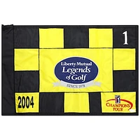 Event-Used #1 Yellow and Black Pin Flag from The Legends of Golf Tournament on April 23rd to 25th 2004