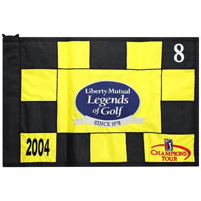 Event-Used #8 Yellow and Black Pin Flag from The Legends of Golf Tournament on April 23rd to 25th 2004