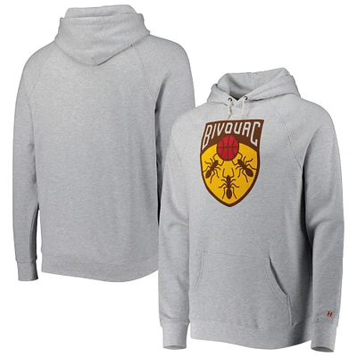 Men's Homage Heather Gray Bivouac Raglan Tri-Blend Pullover Hoodie