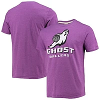 Men's Homage Purple Ghost Ballers Logo Tri-Blend T-Shirt