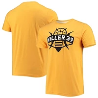 Men's Homage Gold Killer 3's Logo Tri-Blend T-Shirt