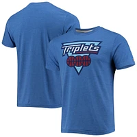 Men's Homage Royal Triplets Logo Tri-Blend T-Shirt