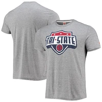 Men's Homage Gray Tri-State Logo Tri-Blend T-Shirt