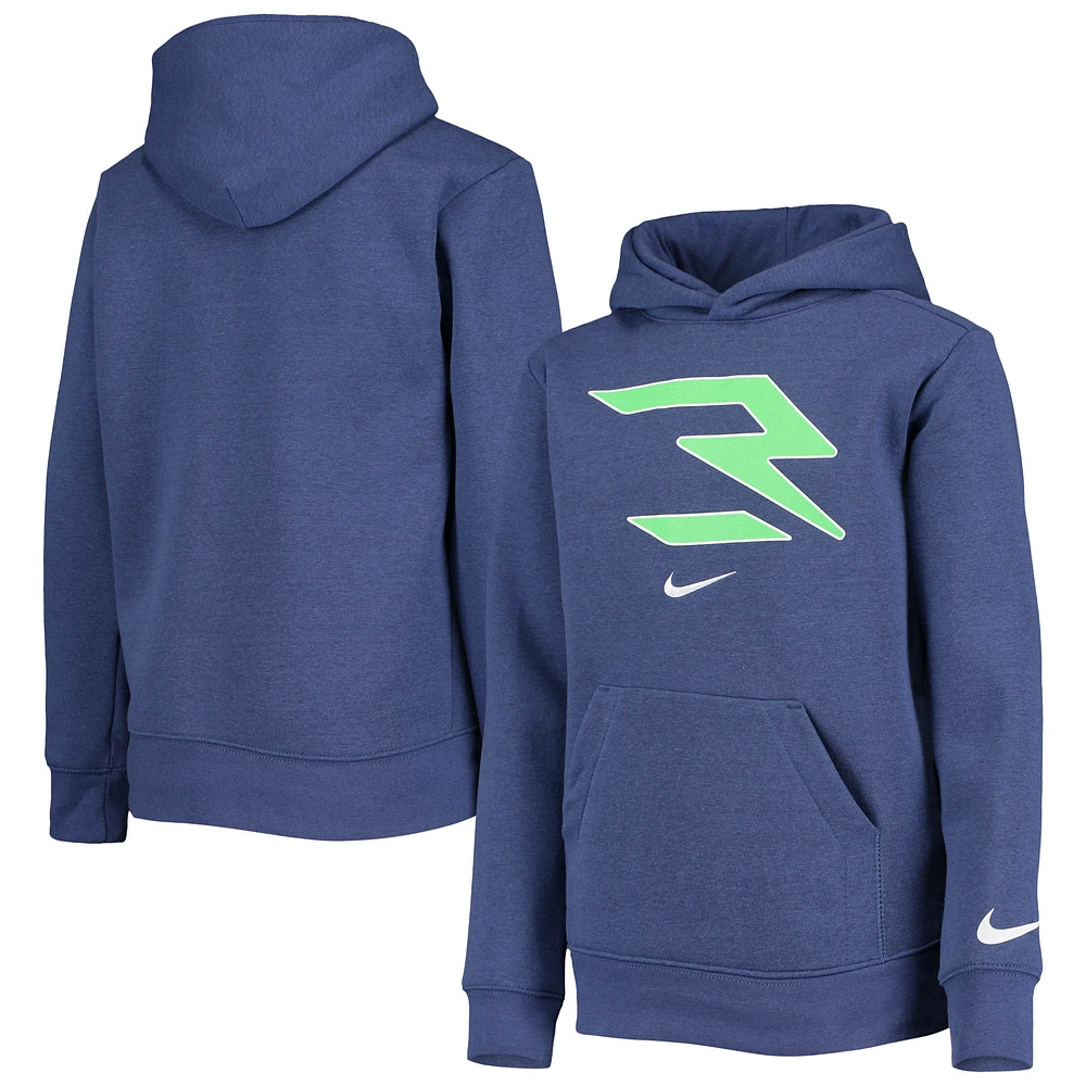 Youth Navy 3BRAND by Russell Wilson Icons Fleece Pullover Hoodie