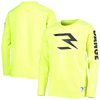 Youth Nike Neon Green 3BRAND by Russell Wilson Signature Collection Long Sleeve T-Shirt