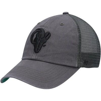 Men's '47 Charcoal Los Angeles Rams Trawler Clean Up Trucker Snapback Hat