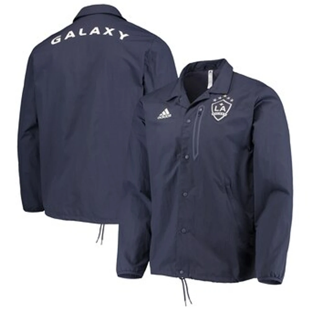 Men's adidas Navy LA Galaxy Anthem Full-Snap Jacket