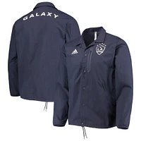 Men's adidas Navy LA Galaxy Anthem Full-Snap Jacket