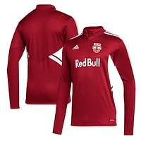 Men's adidas Red New York Red Bulls Quarter-Zip AEROREADY Training Top