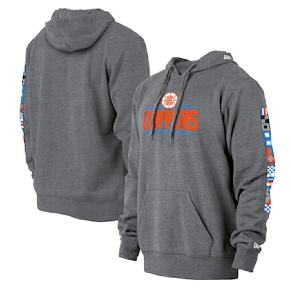 Men's New Era Gray LA Clippers 2021/22 City Edition Pullover Hoodie