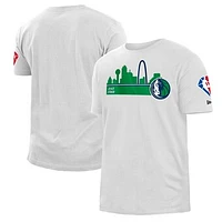 Men's New Era White Dallas Mavericks 2021/22 City Edition Brushed Jersey T-Shirt