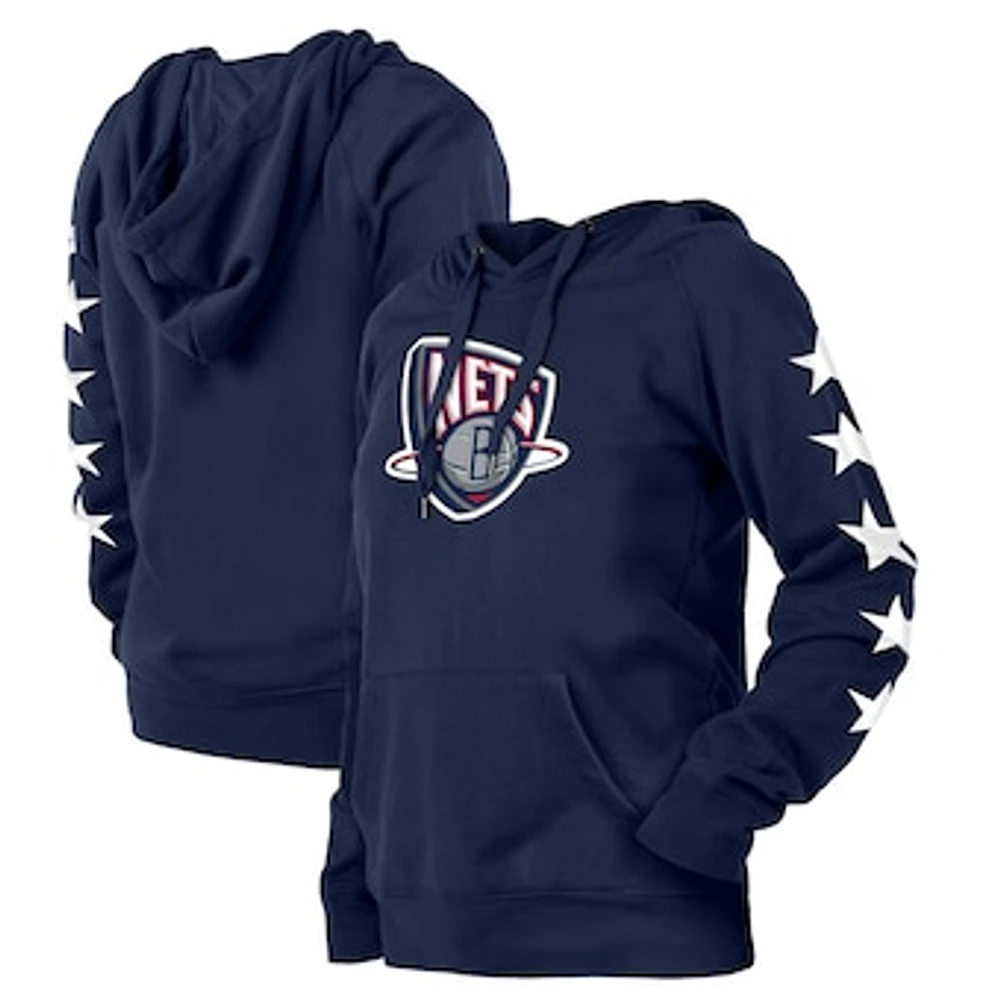 Women's New Era Navy Brooklyn Nets 2021/22 City Edition Pullover Hoodie