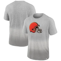 Men's Fanatics Heathered Gray/Gray Cleveland Browns Team Ombre T-Shirt