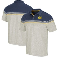 Men's Colosseum Oatmeal/Navy Cal Bears Hill Valley Polo