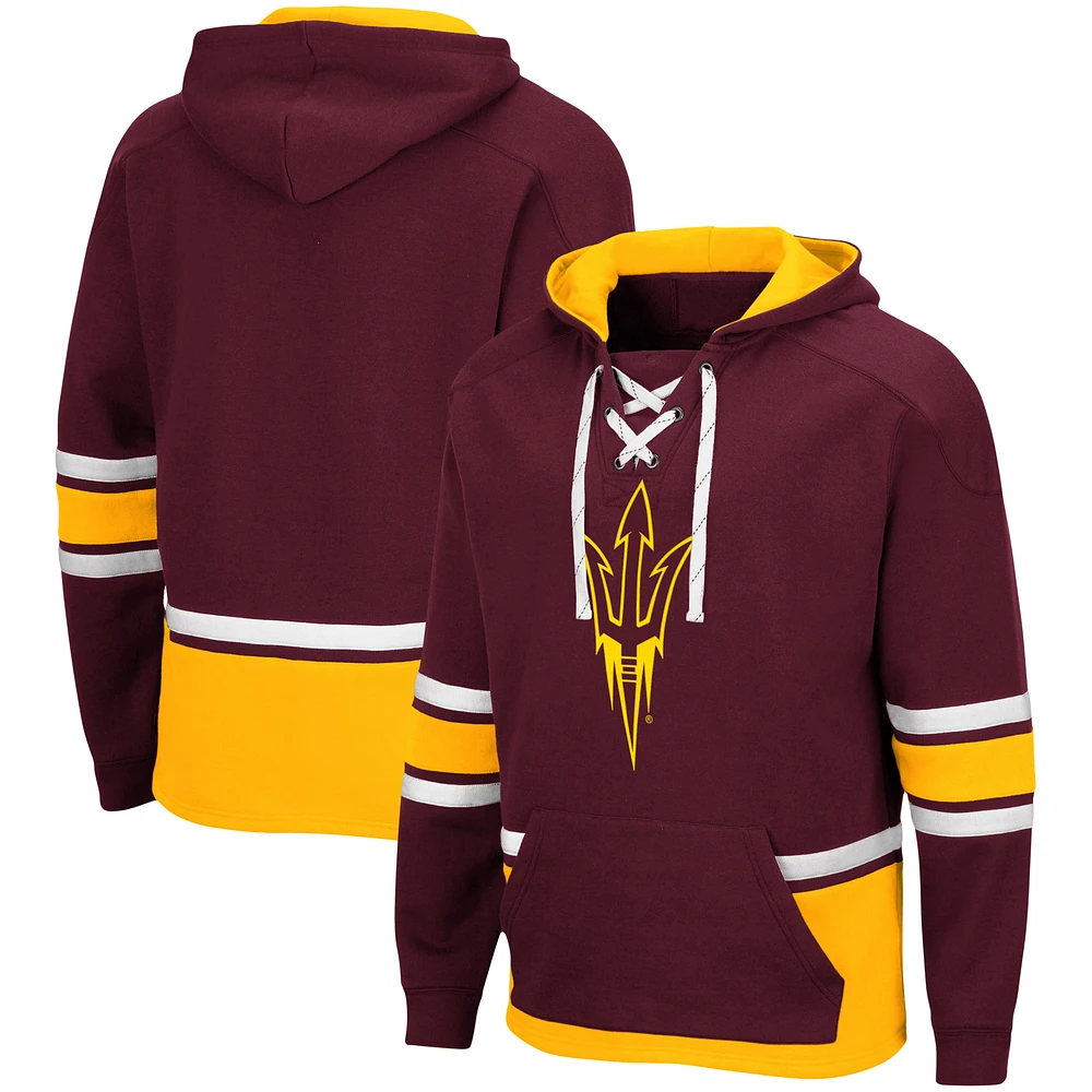 Men's Colosseum Maroon Arizona State Sun Devils Lace Up 3.0 Pullover Hoodie