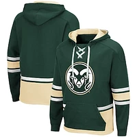 Men's Colosseum Green Colorado State Rams Lace Up 3.0 Pullover Hoodie