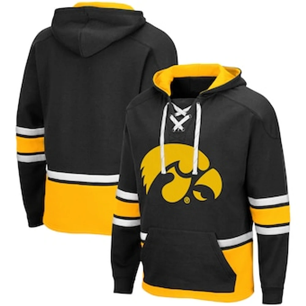 Men's Colosseum Iowa Hawkeyes Lace Up 3.0 Pullover Hoodie