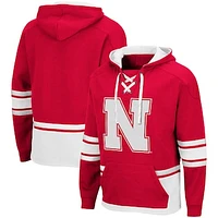 Men's Colosseum Scarlet Nebraska Huskers Lace Up 3.0 Pullover Hoodie