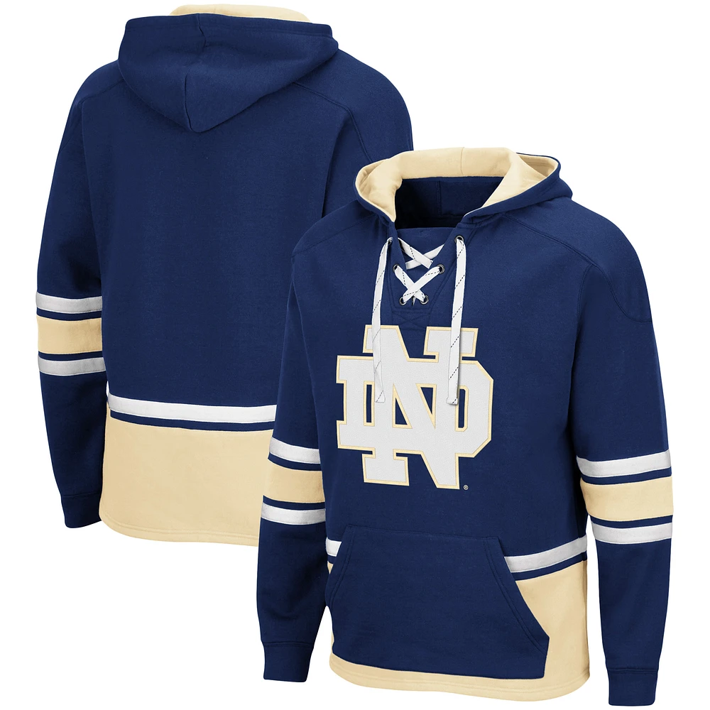 Men's Colosseum Navy Notre Dame Fighting Irish Lace Up 3.0 Pullover Hoodie