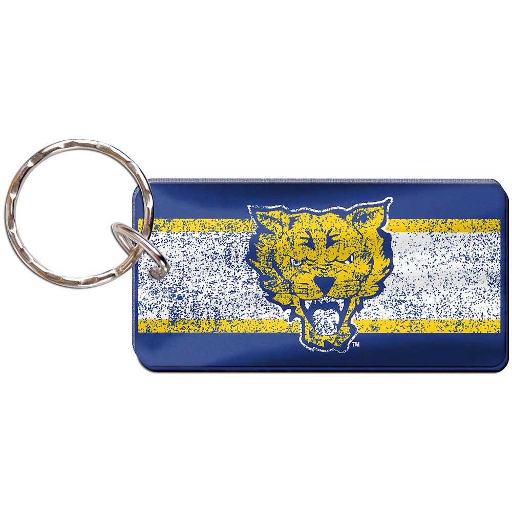 WinCraft Fort Valley State Wildcats Distressed Rectangle Gloss Key Ring