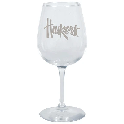 Nebraska Huskers 12.75oz. Stemmed Wine Glass