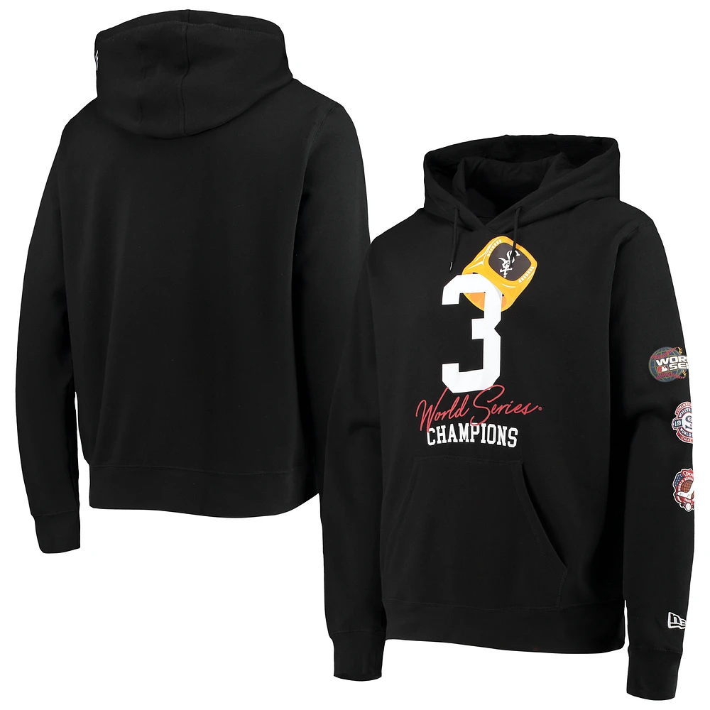 Men's New Era Black Chicago White Sox Count the Rings Pullover Hoodie