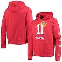 Men's New Era Red St. Louis Cardinals Count the Rings Pullover Hoodie