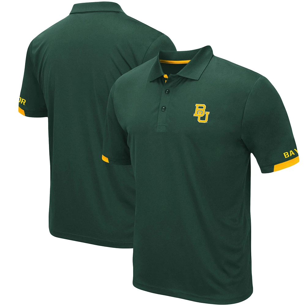 Men's Colosseum Green Baylor Bears Santry Lightweight Polo