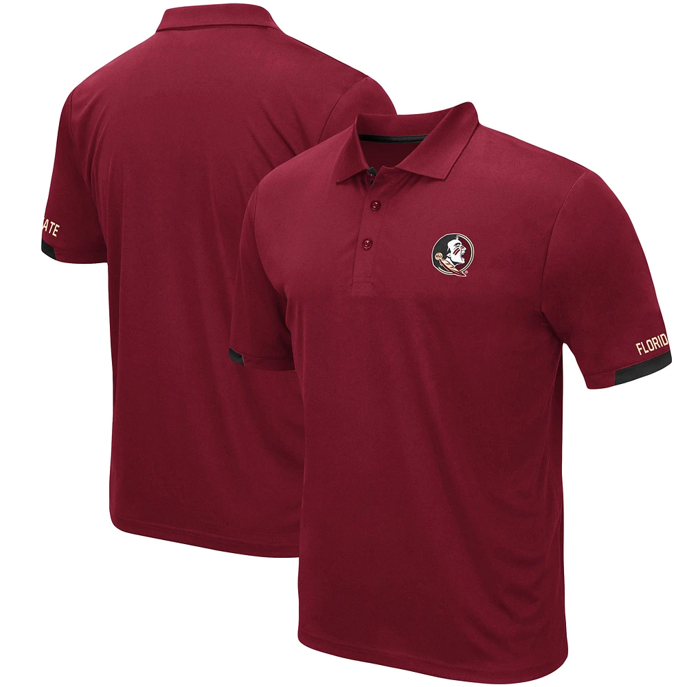 Men's Colosseum Garnet Florida State Seminoles Santry Lightweight Polo