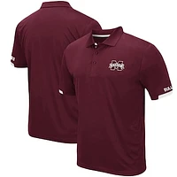 Men's Colosseum Maroon Mississippi State Bulldogs Santry Lightweight Polo