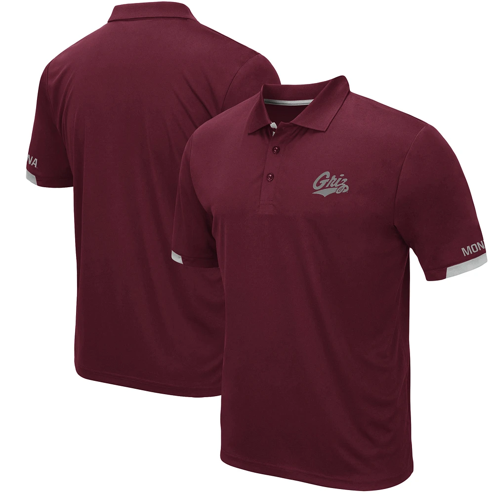 Men's Colosseum Maroon Montana Grizzlies Santry Lightweight Polo